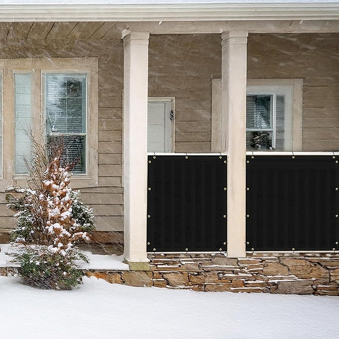 UPGRADE Privacy Fence Screen 4'x66' Black Outdoor 90% Visibility Blockage 170 - Image 7