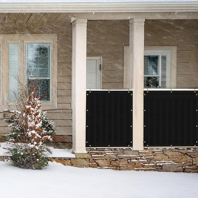 UPGRADE Privacy Fence Screen 6'x13' Black Outdoor 90% Visibility Blockage 170 - Image 7