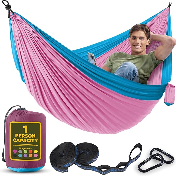 Durable Hammock 400 lb Capacity, Nylon Camping Hammock Chair by Sewanta
