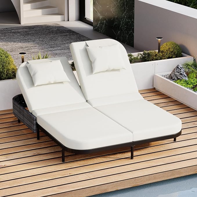 Merax Outdoor Daybed, Patio Rattan Daybed by Merax