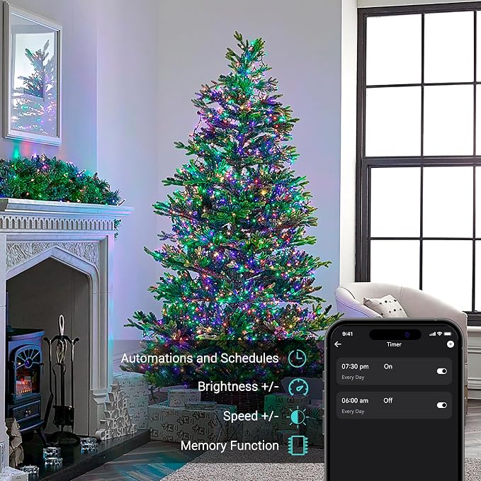 Brizled Smart Christmas Lights, 196ft 600 LED Smart WiFi Color Changing String - Image 6