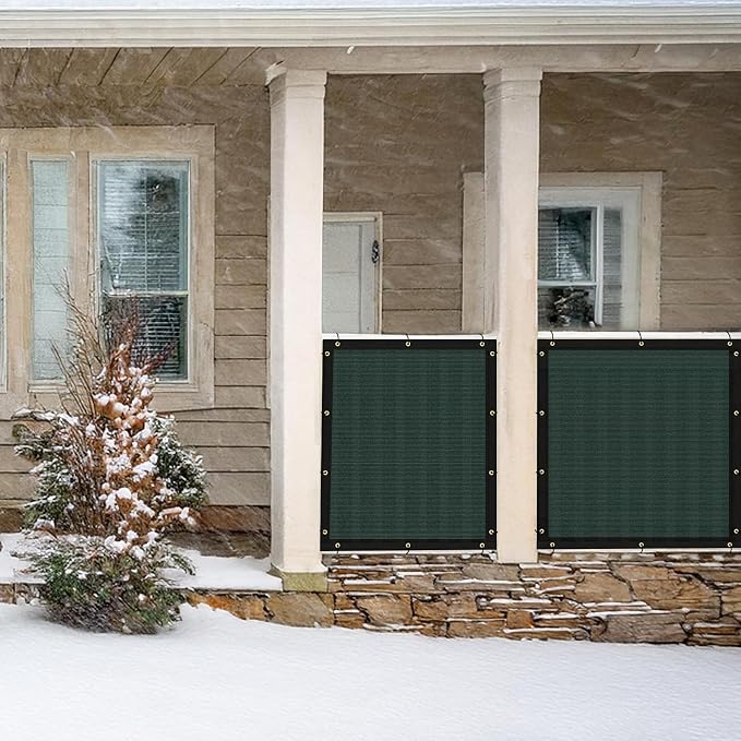 UPGRADE Privacy Fence Screen 5'x63' Dark Green Outdoor 90% Visibility Blockage - Image 8