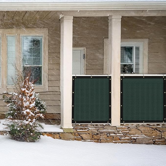 UPGRADE Privacy Fence Screen 3'x15' Dark Green Outdoor 90% Visibility Blockage - Image 8