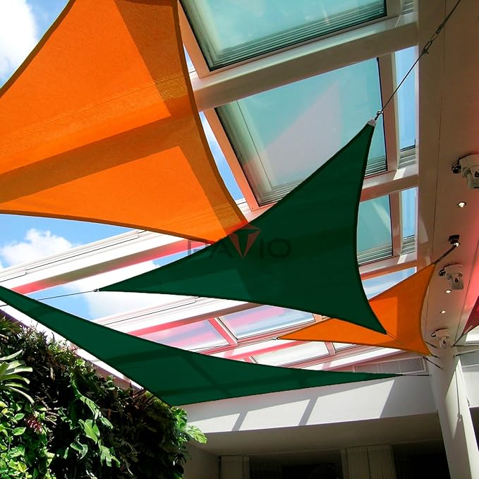 Patio Paradise 10' x 10' x 10' Sun Shade Sail Triangle Canopy Shade Cloth - Image 5