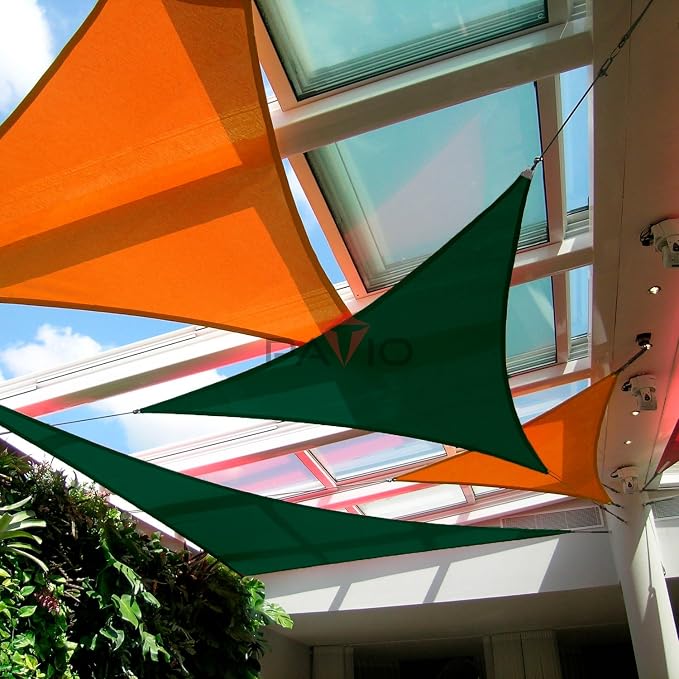 Patio Paradise 16' x 16' x 16' Sun Shade Sail Triangle Canopy Shade Cloth - Image 5