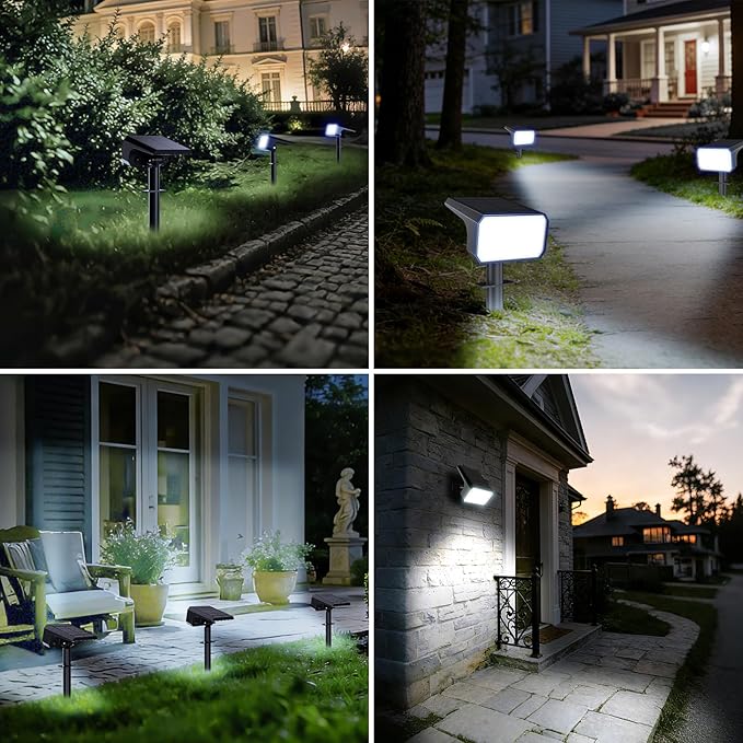 Fabrito Solar Spot Lights Outdoor 8 Pack, Auto On/Off Spotlights, IP67 - Image 6