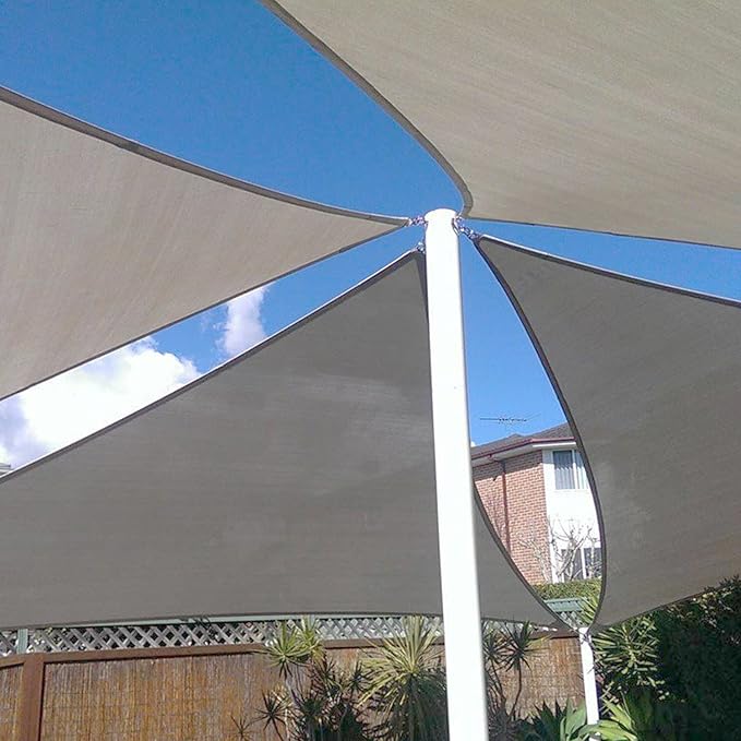E&K Sunrise 14' x 14' x 14' Sun Shade Sail Triangle Canopy Shade Cover UV Block - Image 8