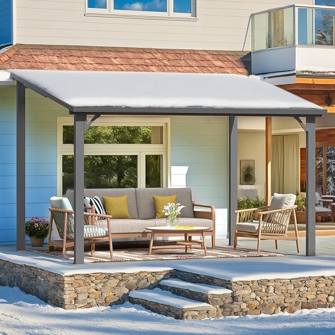 AECOJOY 12' x 8' Outdoor Hardtop Gazebo Pergola - Image 5