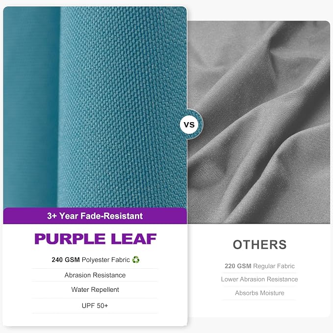 PURPLE LEAF 8.8' X 8.8' Right-left Tilt Patio Umbrella - Image 4