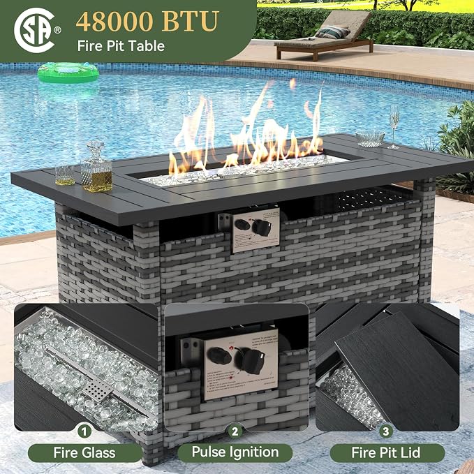 Aoxun 12 Piece Patio Furniture Set - Image 4