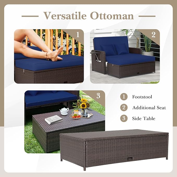 Tangkula Patio Rattan Daybed - Image 8