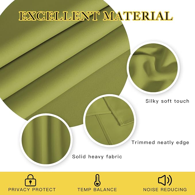 NICETOWN Blackout Curtain for Bedroom 90 inches Long - Image 2