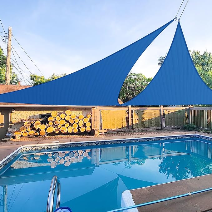 E&K Sunrise 18' x 18' x 18' Sun Shade Sail Triangle Canopy Shade Cover UV Block by EKSUNRISEINC