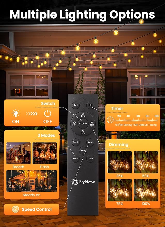 Brightown 158FT Solar String Lights Outdoor - Image 7