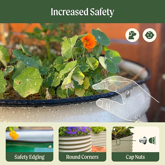 Vego garden Raised Garden Bed Kit, Pearl White - Image 7