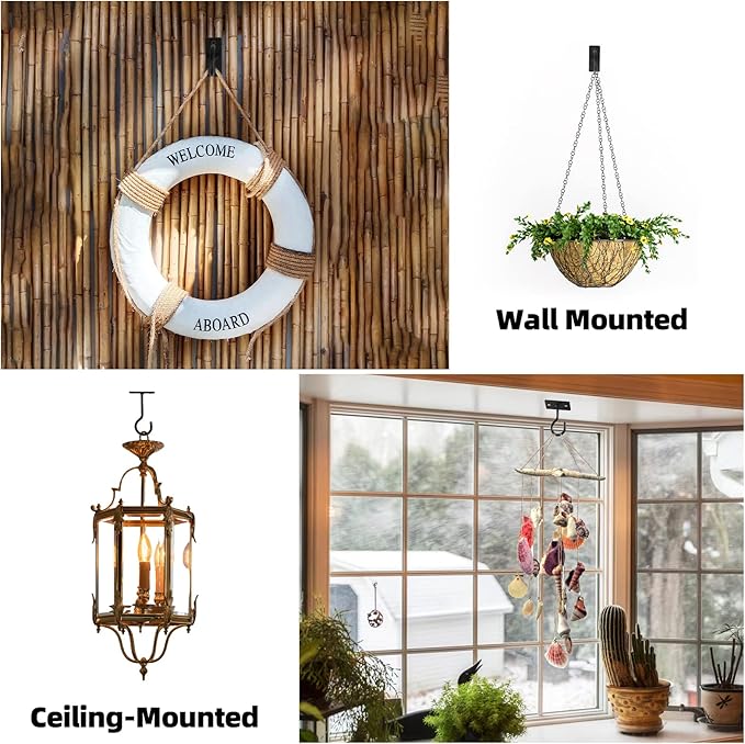 Ceiling Hooks for Hanging Plants 6pack 2.5inch Wall Mount Plant Hooks Meatl - Image 3