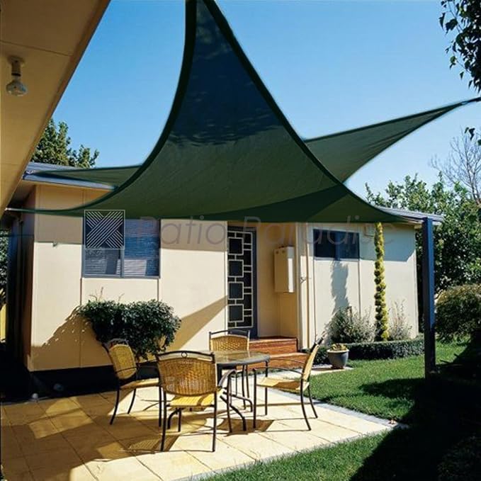 Patio Paradise 11' x 11' x 11' Sun Shade Sail Triangle Canopy Shade Cloth - Image 6