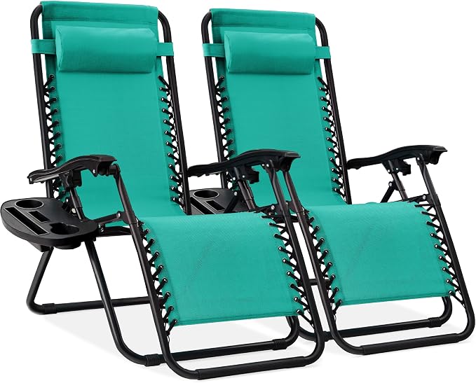 Best Choice Products Set of 2 Adjustable Steel Mesh Zero Gravity Lounge Chair by BestChoiceProducts
