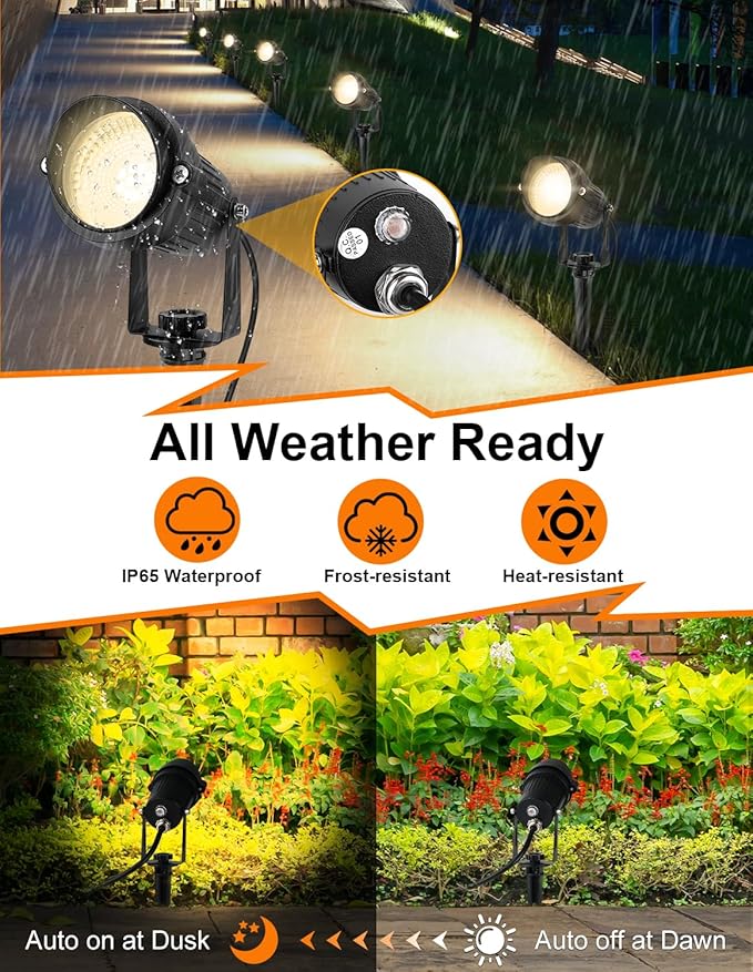Dusk to Dawn Outdoor LED Spotlight, Outdoor Landscape Lighting - Image 5