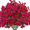 Artificial Fake Flowers for Outdoor Spring Decoration, 16 Bundles Faux Silk by Grunyia