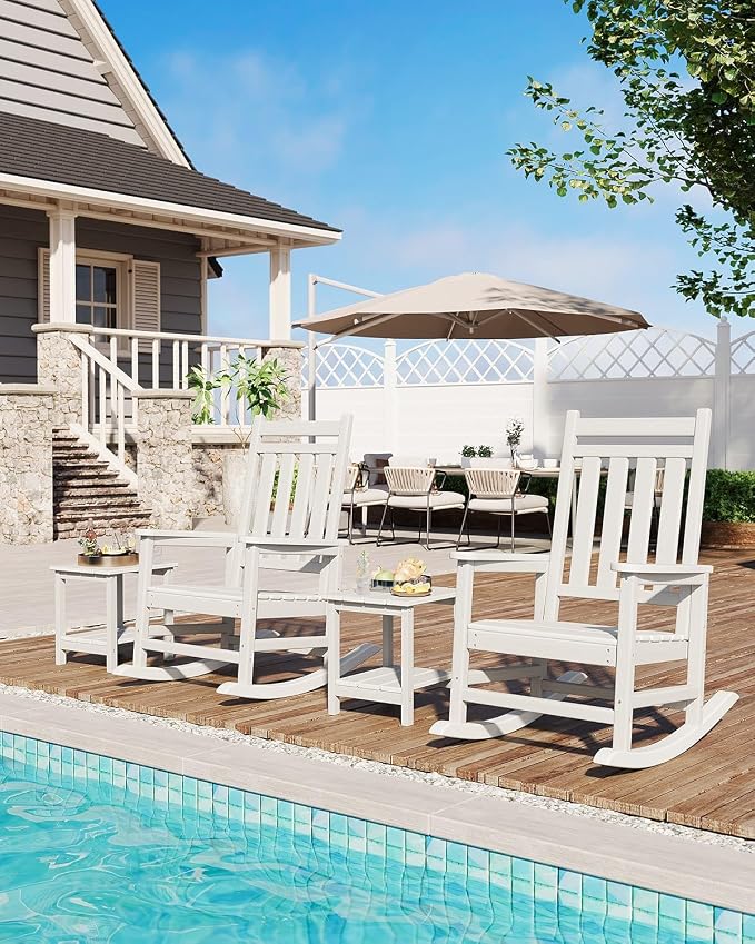 HDPE Rocking Chair Outdoor Set of 6 - Image 6