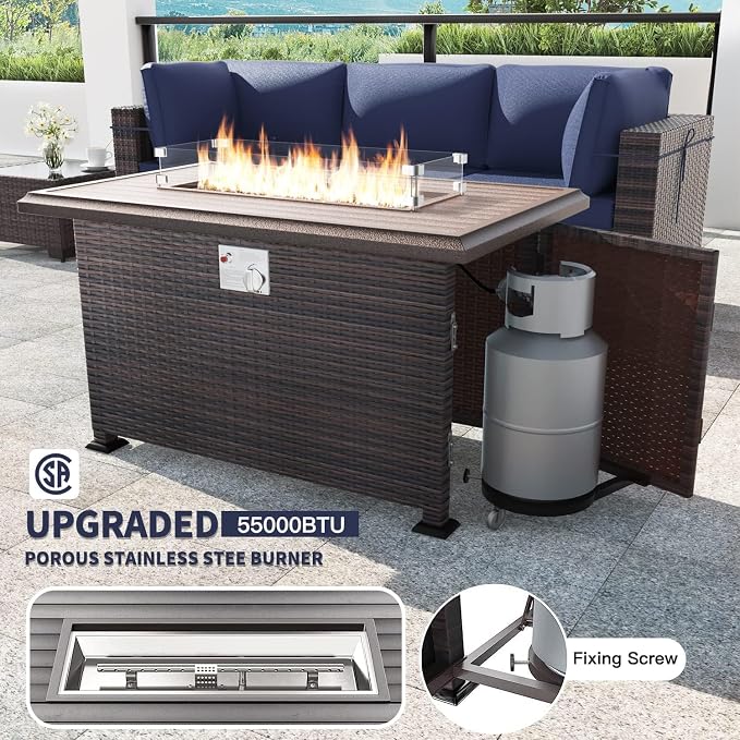 Kullavik 8 Pieces Outdoor Patio Furniture Set - Image 3
