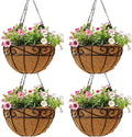 Outdoor Metal Hanging Planters Basket Hanging Baskets by EIMQUVW