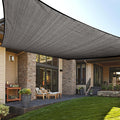 LOVE STORY Custom Size 10'x14' Dark Grey Sun Shade Sail Rectangle UV Block by LOVESTORY