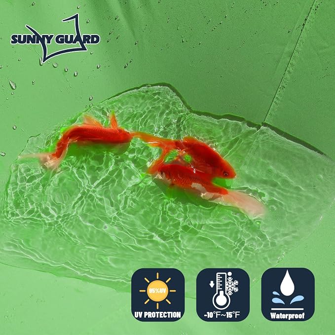 SUNNY GUARD Waterproof Sun Shade Sail 8' x 8' Lemon Green Rectangle UV Block - Image 2