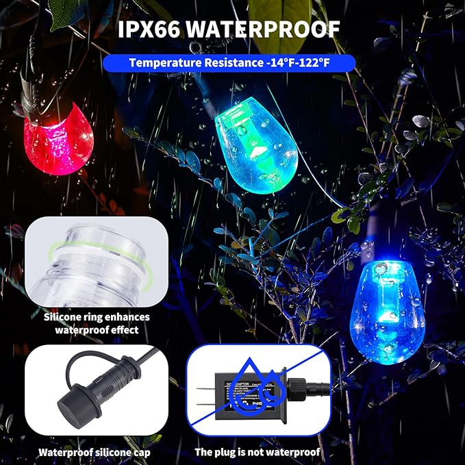 Outdoor String Lights 27FT, Outdoor Lights - Image 2