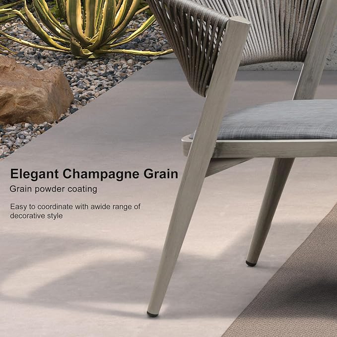 PURPLE LEAF 11-Piece Patio Dining Set Outdoor Furniture Rectangular Table and - Image 2