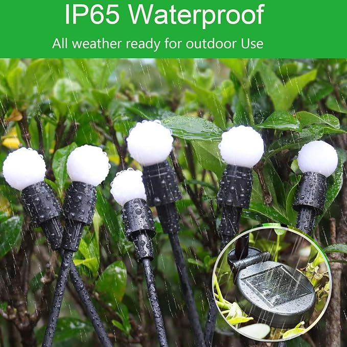 6-Pack Garden Solar Lights, 48 LED Solar Lights Outdoor - Image 2