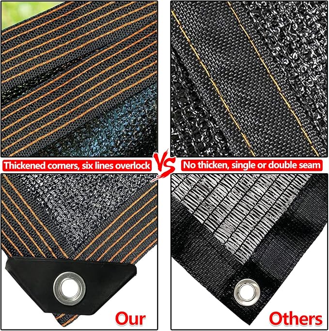 QLOFEI Shade Cloth for Garden, 90% Sunblock Neting Cover - Image 5