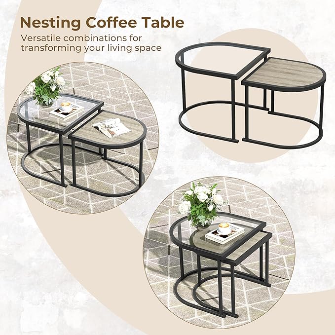 Grand patio 6-Piece Outdoor Furniture Set, 7 Seats Wicker Sofa Conversation Set - Image 4