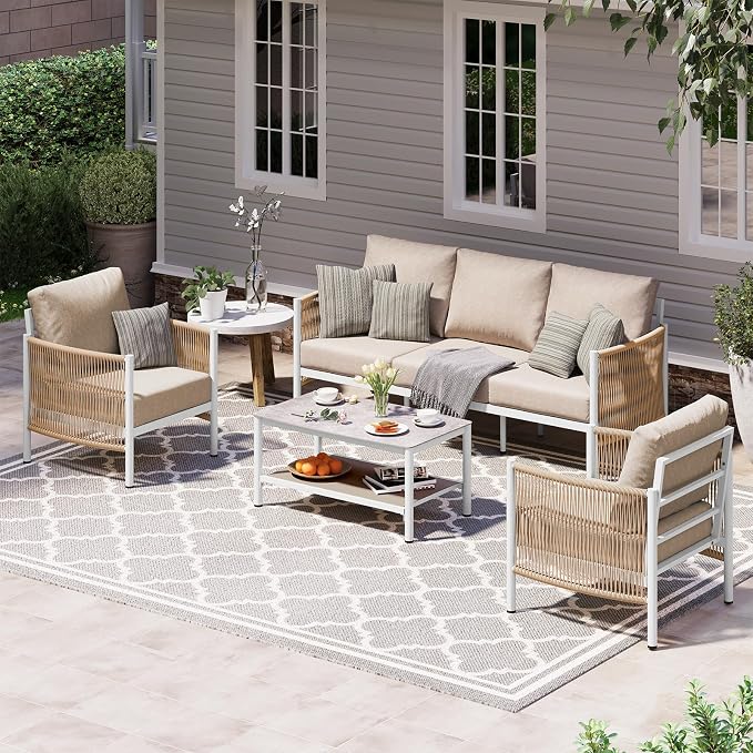 Aluminum Outdoor Patio Furniture Set by Oasbira