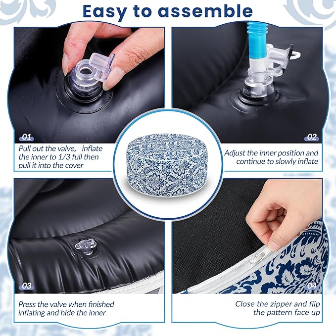 Outdoor Inflatable Ottoman Waterproof Pouf Ottoman - Image 4