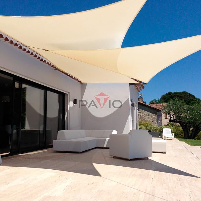 Patio Paradise 19' x 19' x 19' Sun Shade Sail Triangle Canopy Shade Cloth - Image 6
