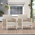 Aluminum Outdoor Sofa Armchair, HDPE Rope Patio Couch by Oasbira
