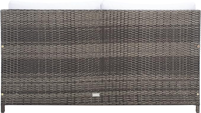 Safavieh Outdoor Collection Cadeo Grey Brown/White Cushion Daybed PAT7500C - Image 5