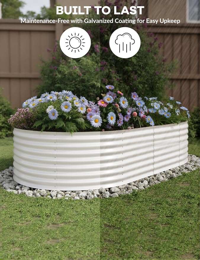 GarveeLife 8x4x2 ft Galvanized Raised Garden Bed - Image 3