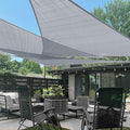 LOVE STORY Custom Size 10'x12'x15.6' Silver Grey Sun Shade Sail Triangle by LOVESTORY