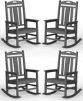 Ciokea Oversized Outdoor Rocking Chairs Set of 4, 380lbs Heavy-Duty Large Patio by CIOKEA
