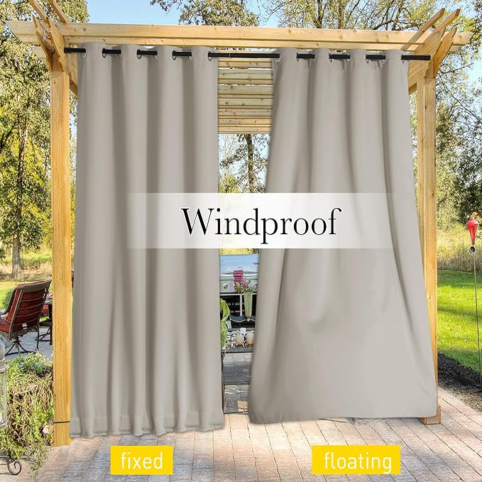 NICETOWN 2 Panels Outdoor Curtains - Image 7