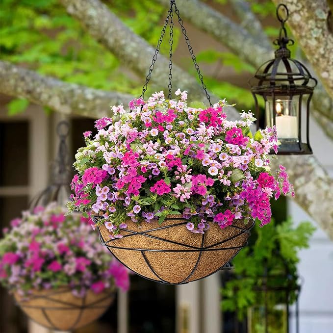 2 Pack 14 Inch Hanging Flower Baskets - Image 2