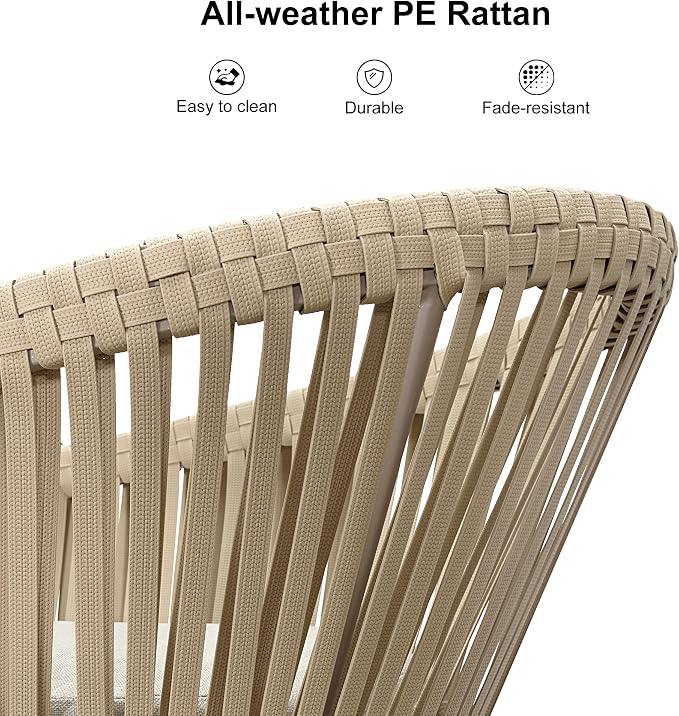 PURPLE LEAF 5 Pieces Oversized Square Outdoor Dining Set - Image 2