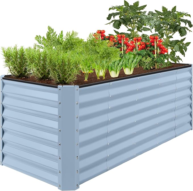 Best Choice Products 8x2x2ft Raised Outdoor Metal Garden Bed, Deep Root Box by BestChoiceProducts
