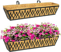 2 Pack 30 Inch Window Boxes Planters Railing Planter Box by KarlliuHOMEGARDEN