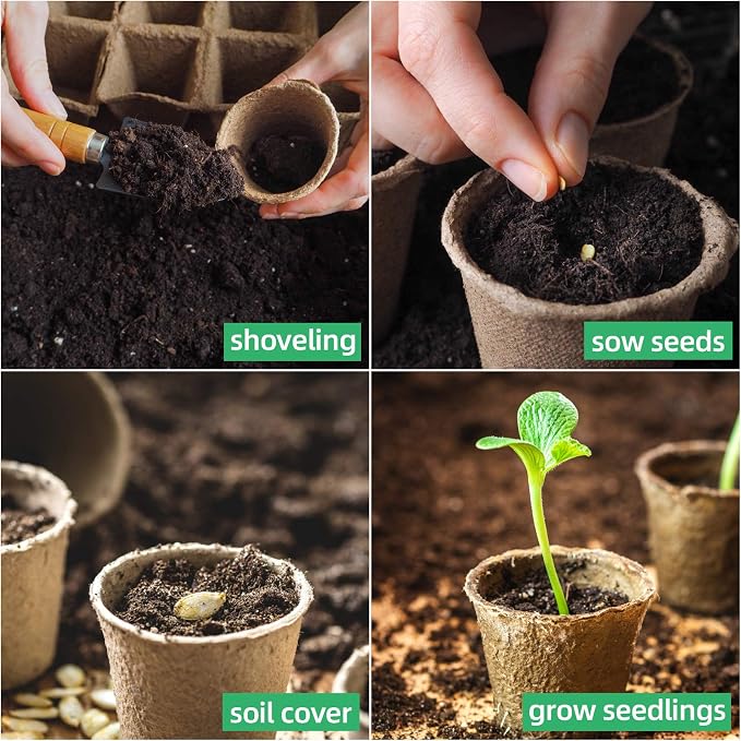JERIA 100-Pack 3.15 Inch Peat Pots - Image 5