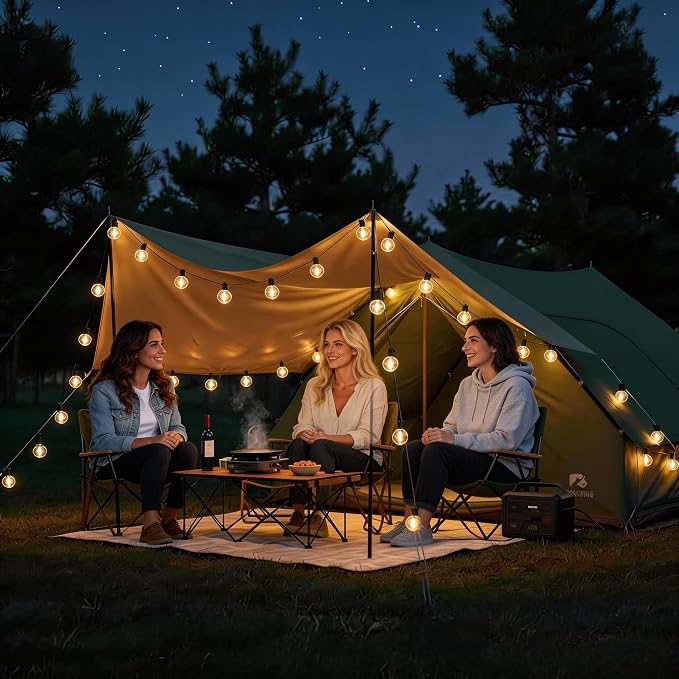 RTTY Dense-Glow Outdoor String Lights 50ft, G40 Led Patio Globe Lights - Image 8