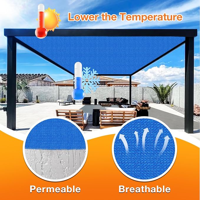 Artpuch Outdoor Pergola Shade Cover 9' X 12' Sun Shade Cloth - Image 4